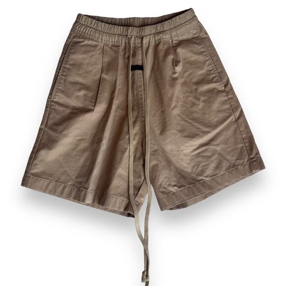 Fear of God Men's XS Drawstring Sweat Shorts Tan Neutral Loungewear Essentials - Picture 2 of 11